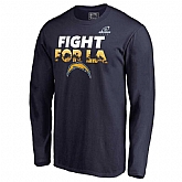 Men's Chargers Navy 2018 NFL Playoffs Fight For LA Long Sleeve T-Shirt,baseball caps,new era cap wholesale,wholesale hats